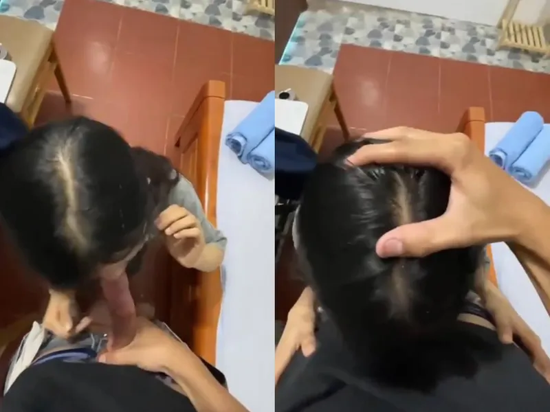 Xin má qua nhà bạn học thêm, nữ sinh c3 bị any xả tinh trùng vào mồm